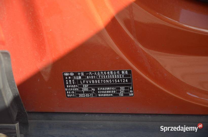 VOLKSWAGEN ID6 2022 EE 204 automatyczna ID.5 Warszawa