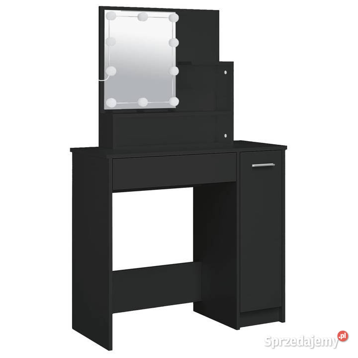 Toaletka z oświetleniem LED czarna 865x35x136 Warszawa