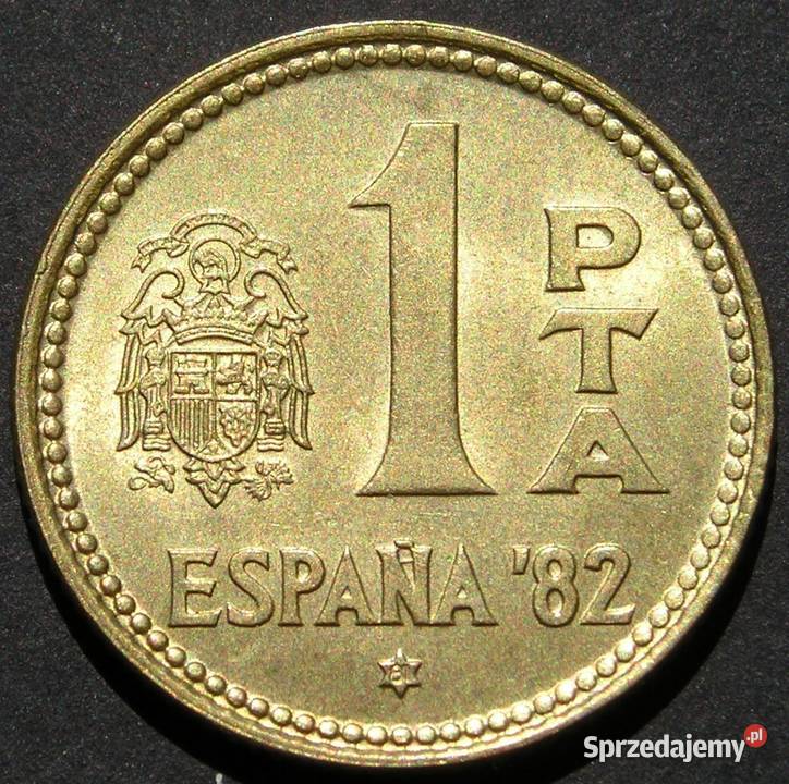 HISZPANIA 1 PESETA 1980 MŚ 1982 STAN MENNICZY Łódź