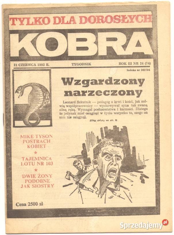 CZASOPISMA PRASA KOBRA 1992 1993 1994 WYPRZEDAŻ Bydgoszcz sprzedam