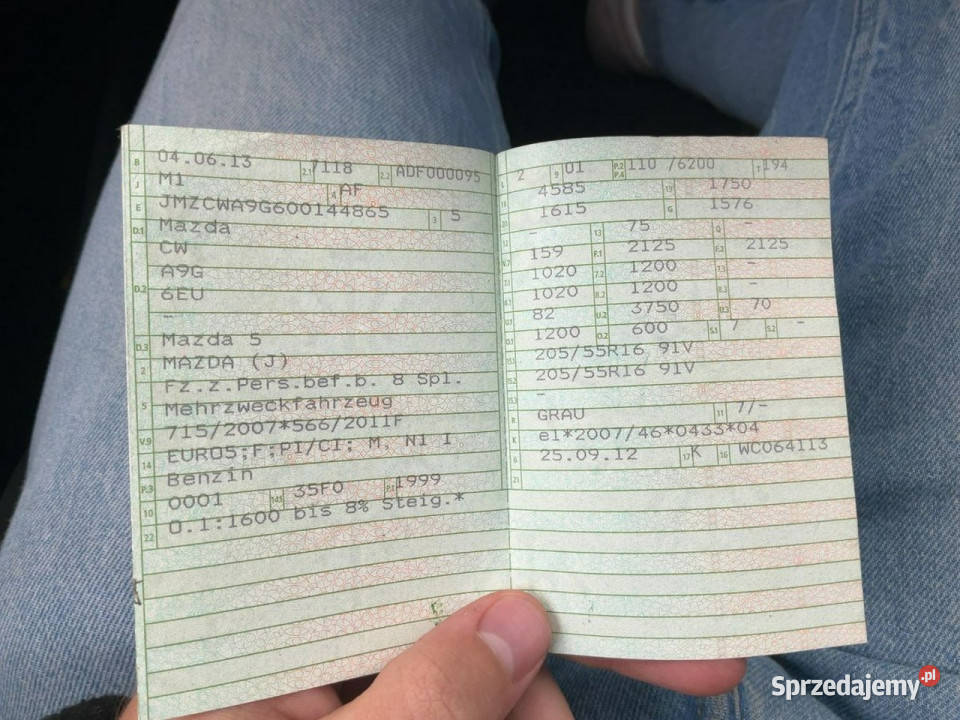 Mazda 5 Mocna benzyna klimatronik 7 miejsc 150KM 5 pomorskie Wejherowo