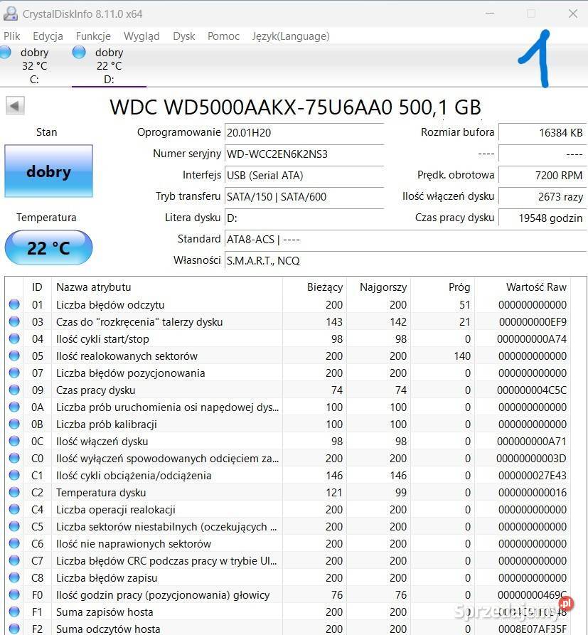 Dyski twarde Western Digital WD Blue WD5000AAKX Wieliczka