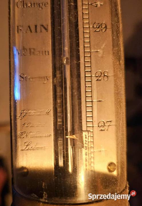 Stary mosiężny barometr okrętowy Pozostałe sprzedam
