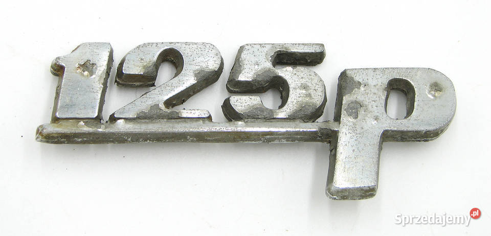 Emblemat logo znaczek napis 125p Fiat retro osobowe łódzkie Cielądz