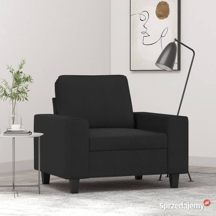 Fotel czarny 60 obity tkaniną WM359379 Warszawa