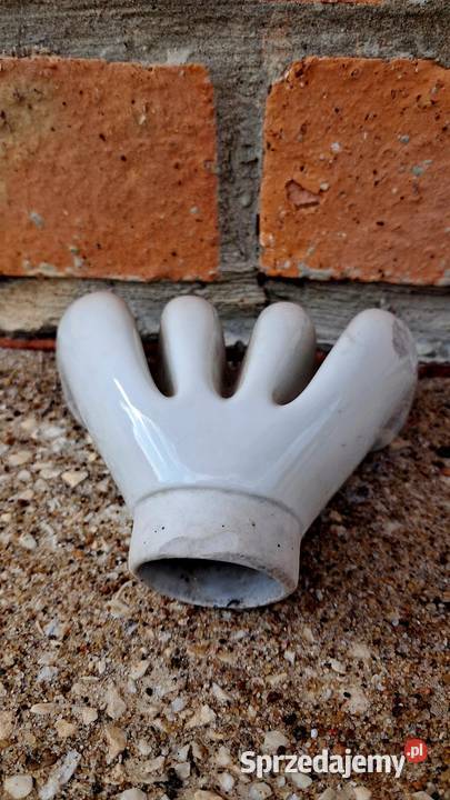 Stara Porcelanowa Głowica Kablowa PRL Vintage Świecie