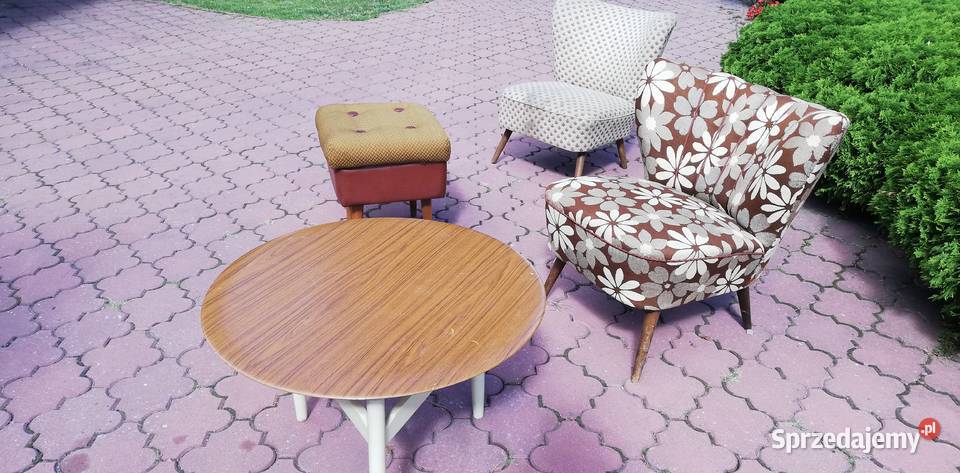 Stolik okrągły PRL art deco kawowy mazowieckie Garwolin