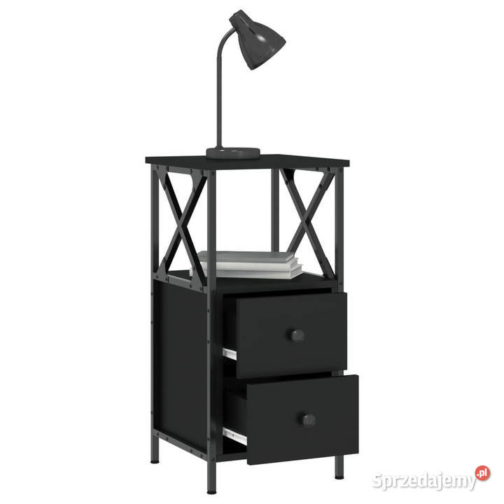 Szafka nocna czarna 34x355x70 materiał mazowieckie