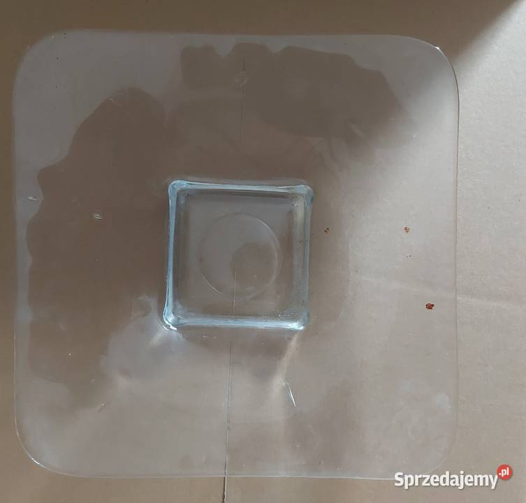 Szklana patera talerz na owoce DUŻA