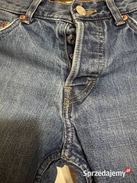 Jeansy męskie w28 L32 granatowe z przetarciami Częstochowa
