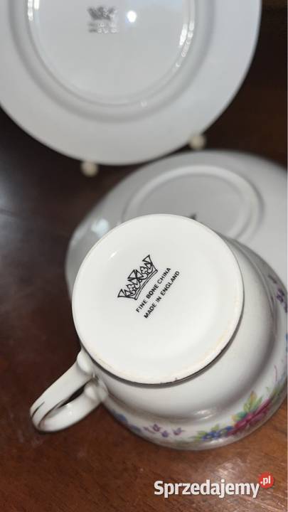 Filiżanka z talerzykiem Bone China Tzn kostna Gdańsk