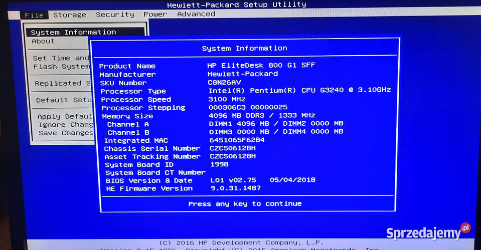 HP EliteDesk 800 G1 SFF Intel G3220 2x30GHz 4GB Liczba rdzeni procesora 2 Gubin