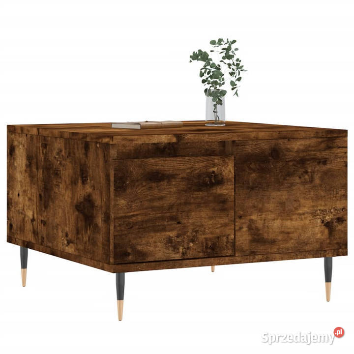 Stolik kawowy przydymiony dąb 55x55x365 WM830753 Warszawa