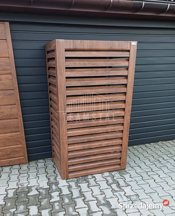 Osłona pompy ciepła 70x40x190 ciemny orzech