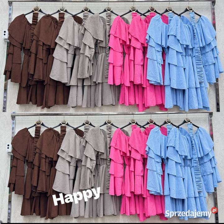 Sukienki z falbankami Rozmiar uniwersalny mazowieckie