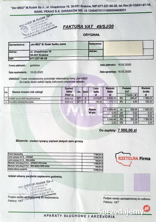 Sprzedam aparaty słuchowe Phonak Bolero M50M Kraków