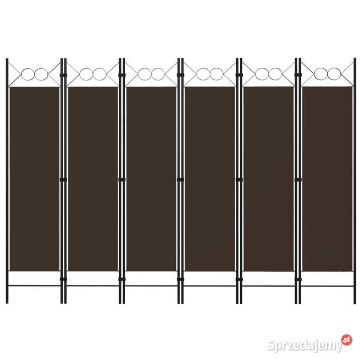 Parawan 6panelowy brązowy 240 x 180 WM320712 Pozostałe Warszawa