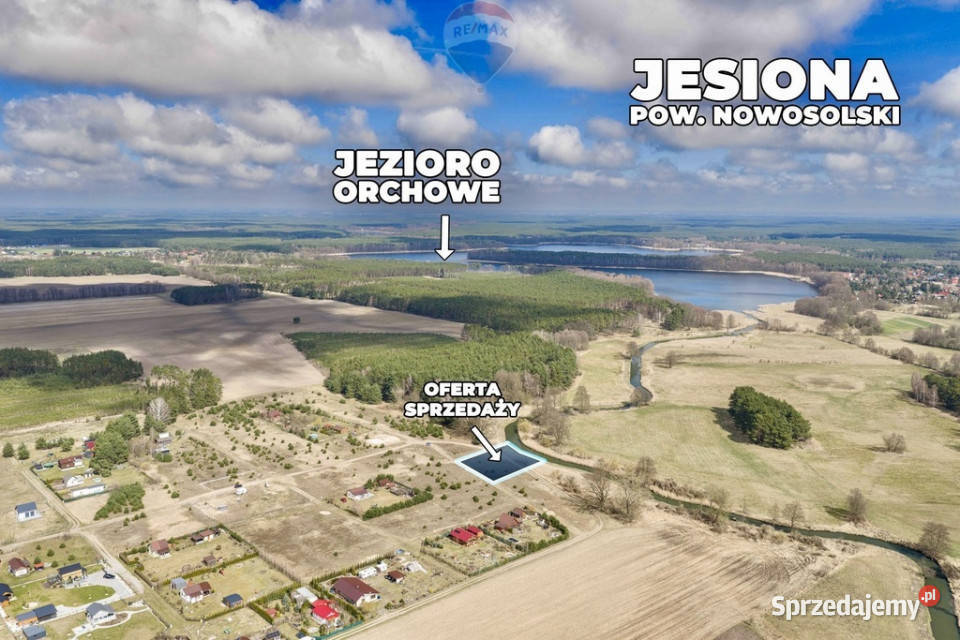 Działka rolna z dostępem do linii brzegowej Jesiona