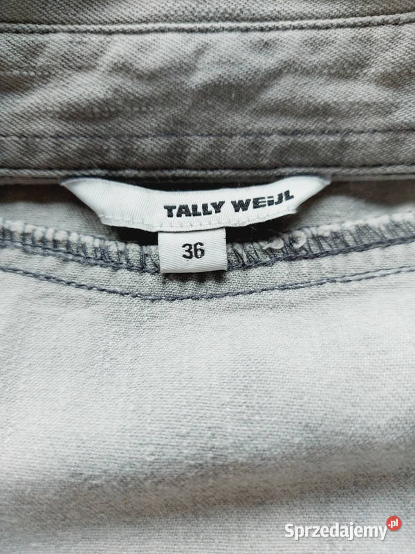 Szara koszula jeansowa bawełna wiskoza długi Złoczew