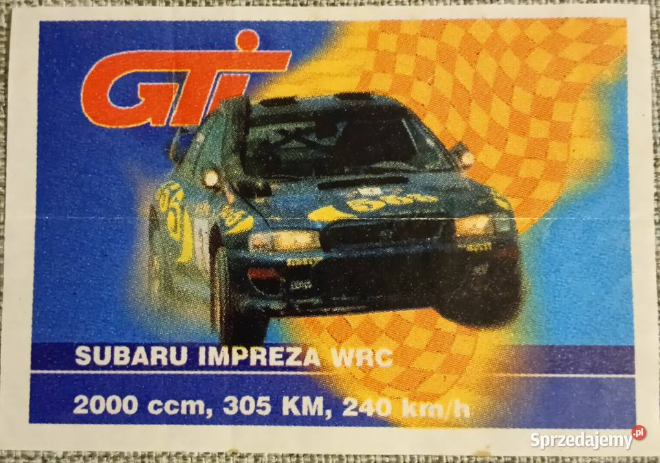 Subaru Impreza WRC GTI obrazek z gumy do żucia z Pozostałe wielkopolskie Poznań sprzedam