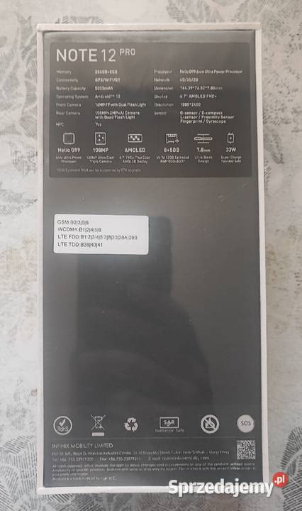 NOwy Infinix Note 12 PRO 8256 GB Lublin