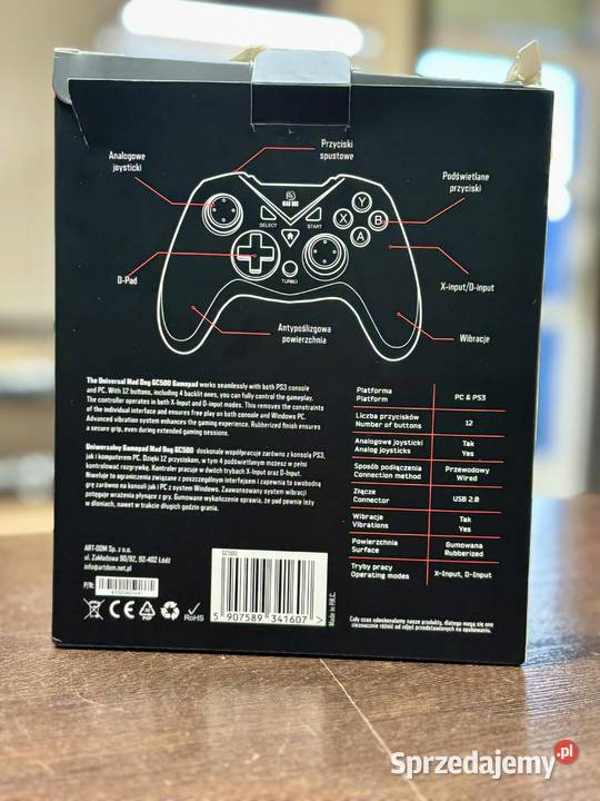 Pad przewodowy Mad Dog GC500 3PC Sony Playstation 3 Elbląg