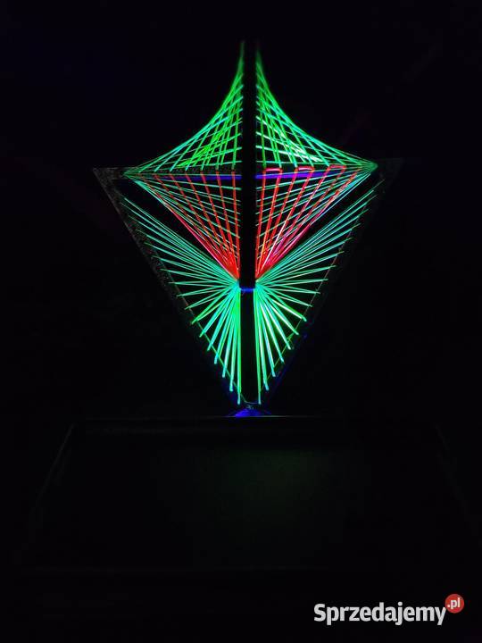 Dekoracyjna lamka uv z siatką geometryczną 3d wielokolorowy Tychy