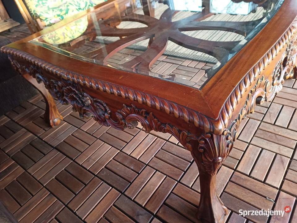 Stolik ława rzeźbiona sprzedam