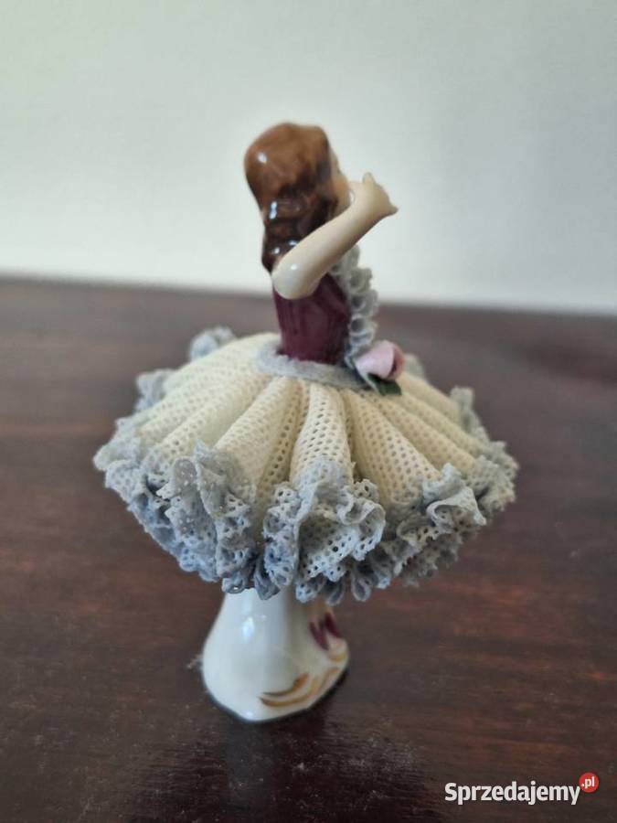 Figurka porcelanowa Dresden koronkowa dama Antyki, Sztuka, Kolekcje Gdańsk