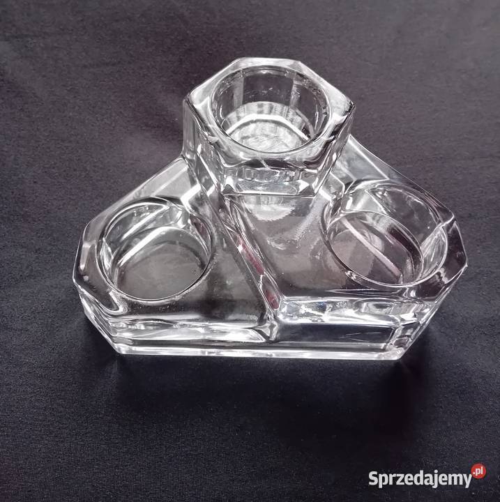 Kryształowy świecznik Partylite Germany 3 x Koźminek