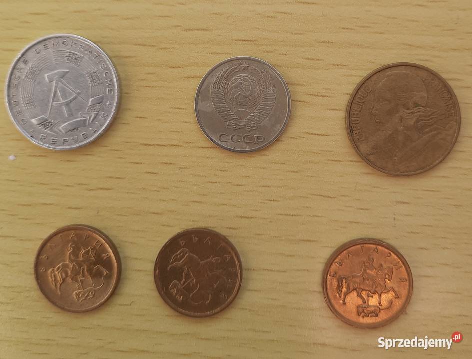Monety różne NRD ZSRR Bułgaria Francja Pozostałe śląskie Sosnowiec