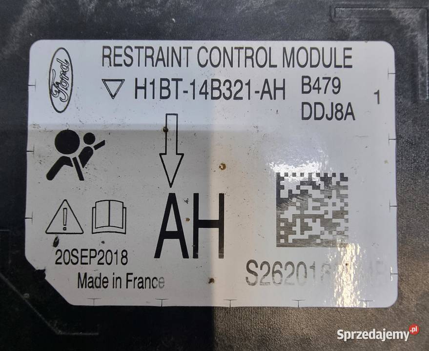 MODUŁ SENSOR AIRBAG PODUSZEK FORD FIESTA MK8 kujawsko-pomorskie