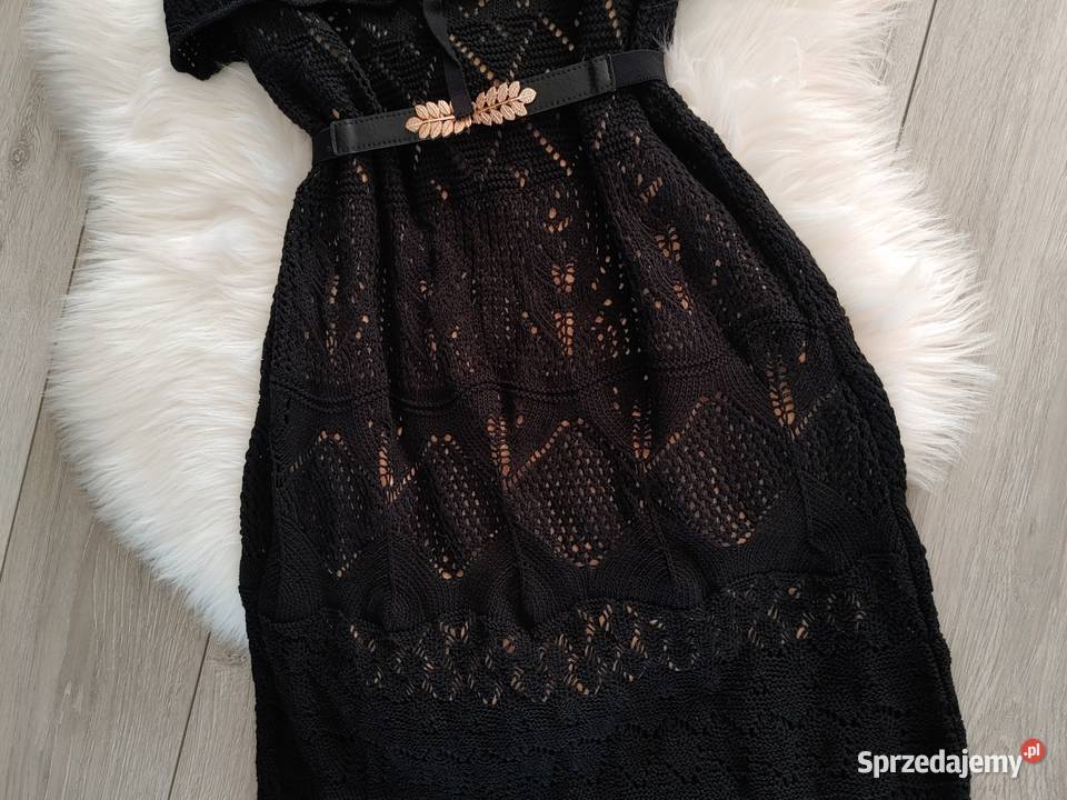 Sukienka Szydełkowa BOHO sm czarny Spódnice i sukienki Rybnik