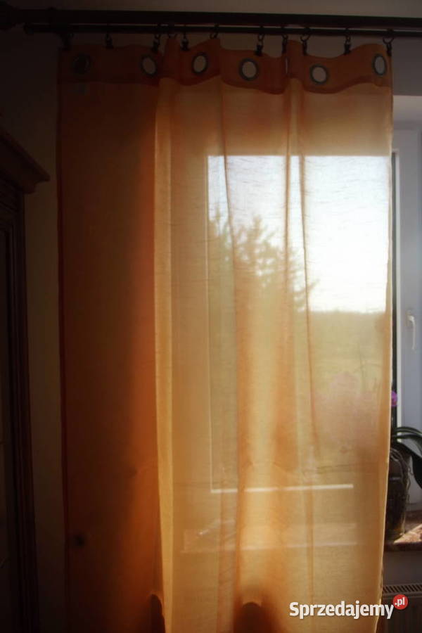 Komplet zasłon na przelotkach pomarańcz 2x140238