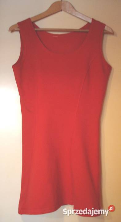 Czerwona krótka bawełniana sukienka Bochnia