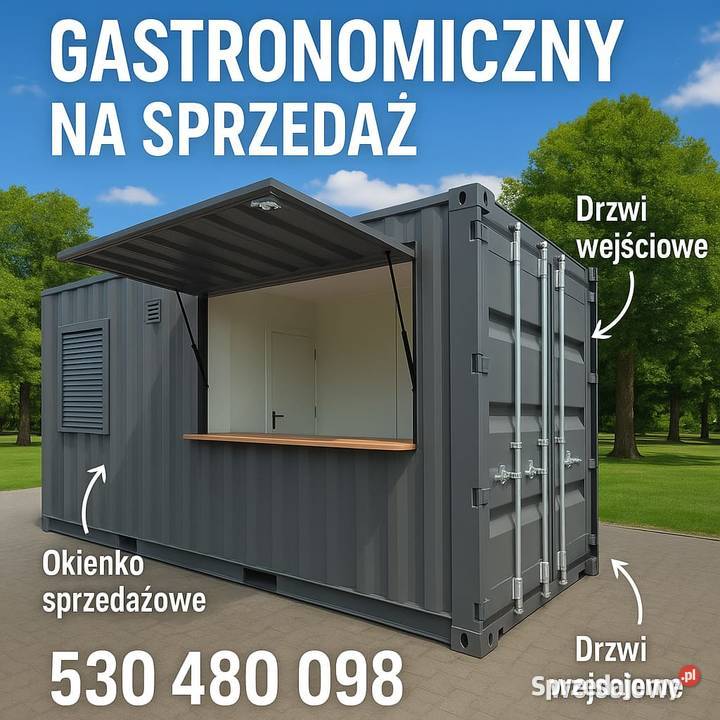 Bar kontener morski 20 HC modyfikacja antracyt