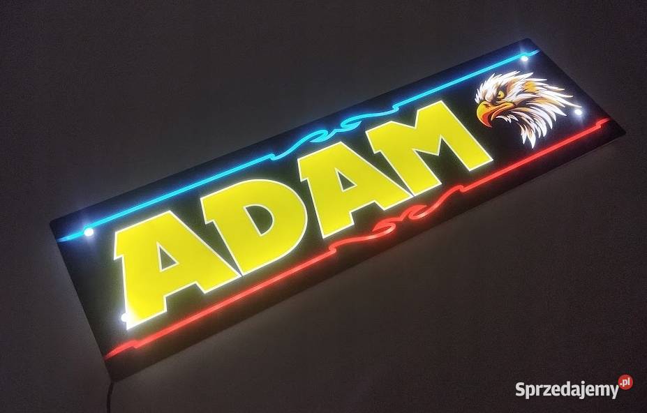 Tablica LED imienna LOGO tabliczka z imieniem Kobierno