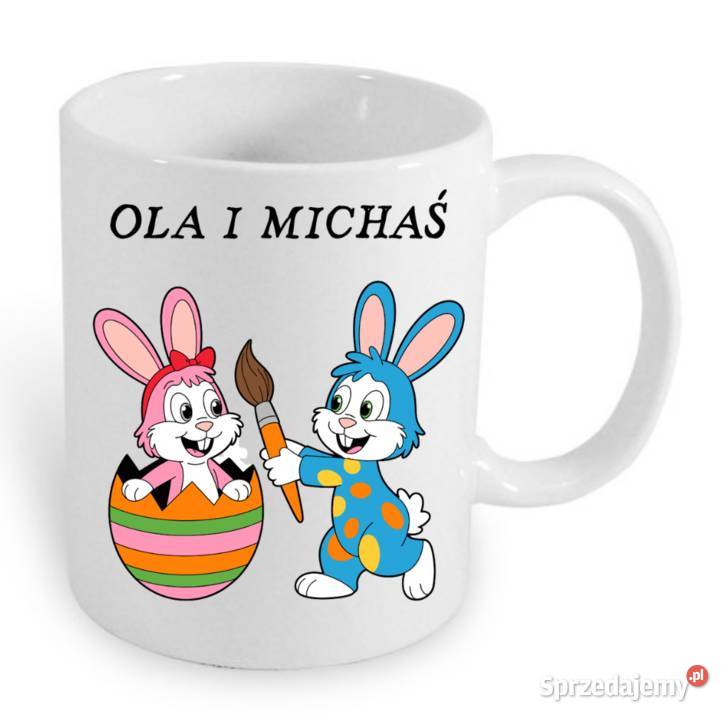 Personalizowany Kubek Wielkanocny 330ml Zajączek Dom i Ogród Kraków