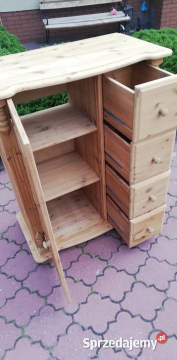 Komoda stylowa drewniana szafka sosnowa