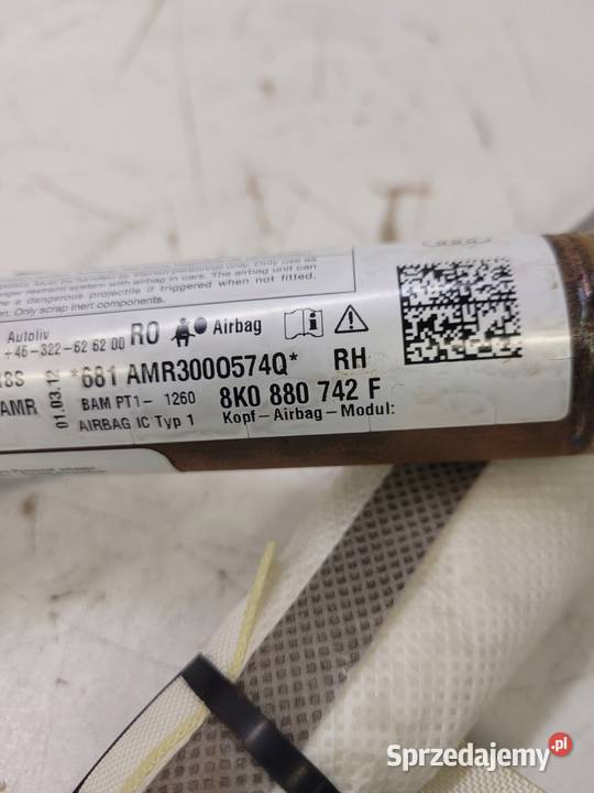 KURTYNA PRAWA AUDI A4 B8 LIFT 8K0880742F