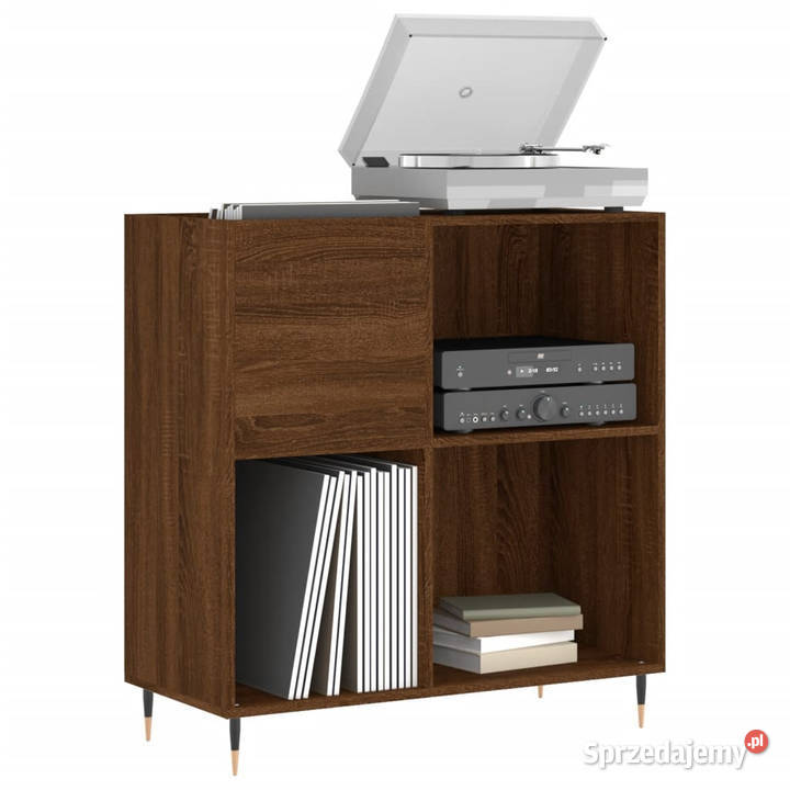 Szafka na płyty brązowy dąb 845x38x89 WM831771 Pozostałe