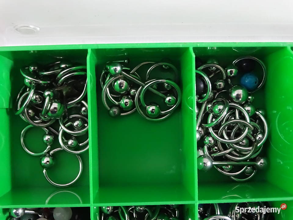 MEGA ZESTAW Piercing 60 kolczyków do nosa lubelskie Biłgoraj
