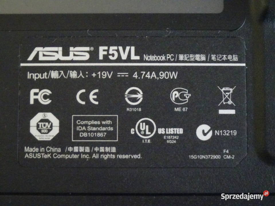 Asus F5VL series myszka usb oryginalne CD 160 Katowice