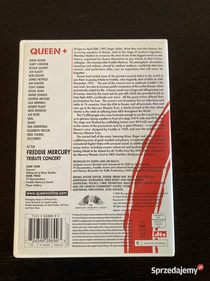 DVD Freddie Mercury Tribute Concert 10 th DVD