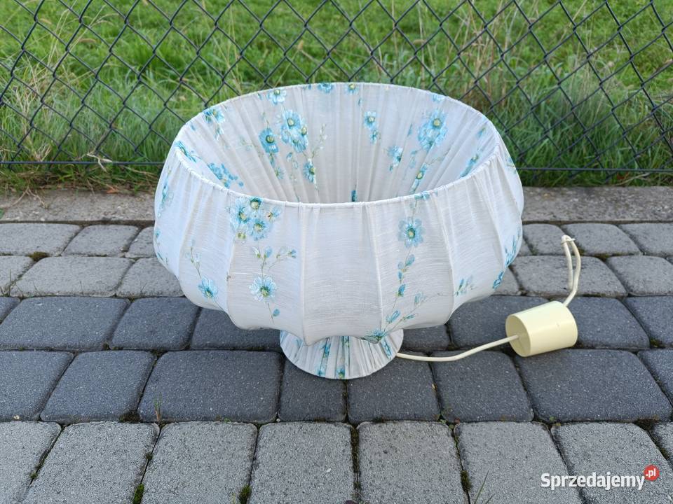 LAMPA wisząca sufitowa materiałowa jasna kwiaty Brzostek