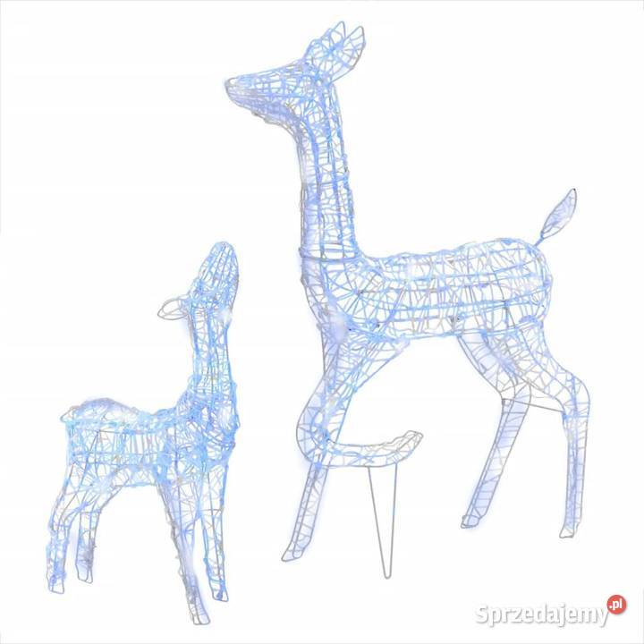 vidaXL Świąteczne renifery akrylowe 160 Dom i Ogród Warszawa