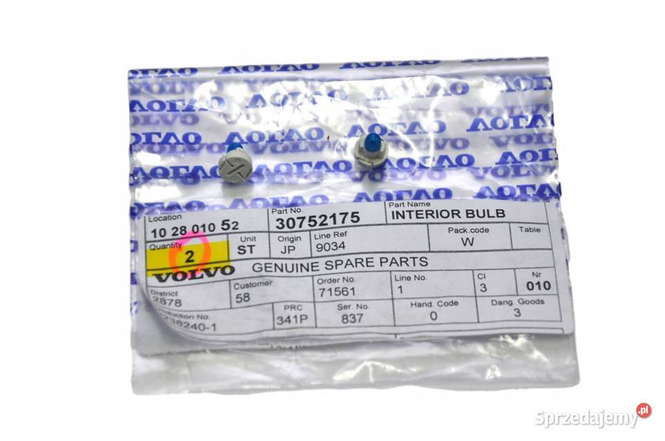 VOLVO S80 V70 XC70 zarowka podswietlenia