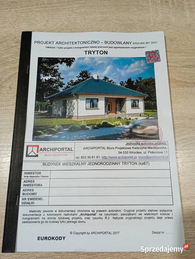 Projekt domu tryton Sprzedaż Niemce
