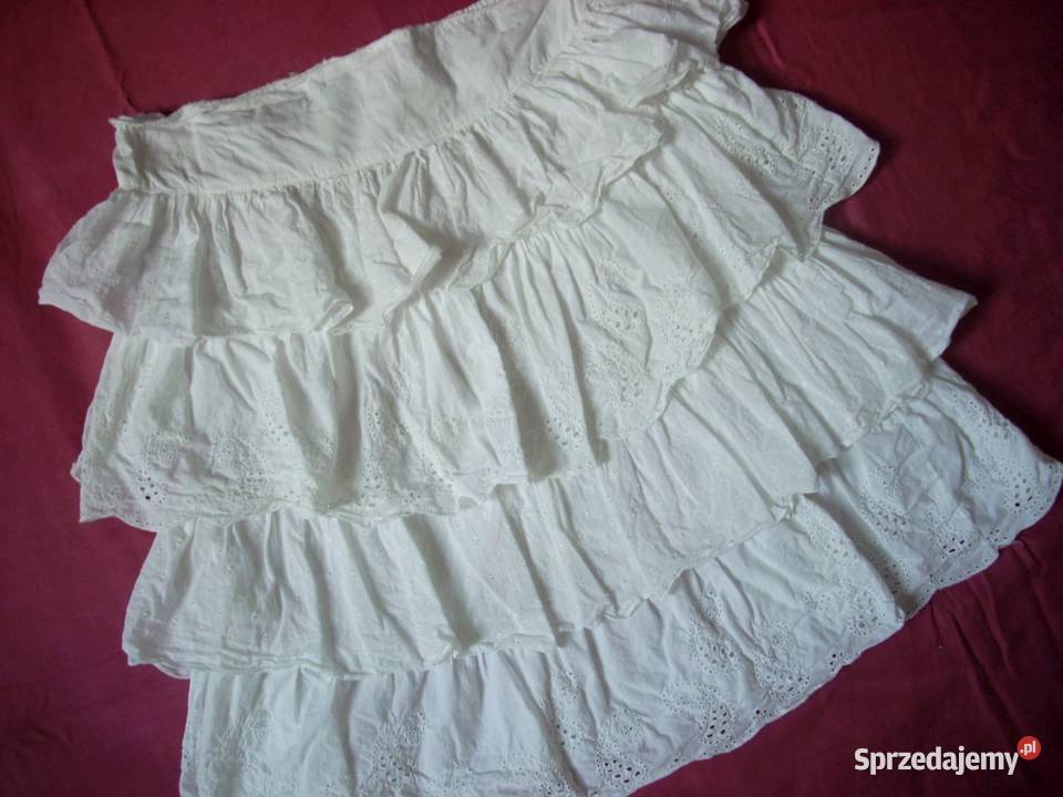 Miss Selfridge Biała Bawełniana spódnica 38 40