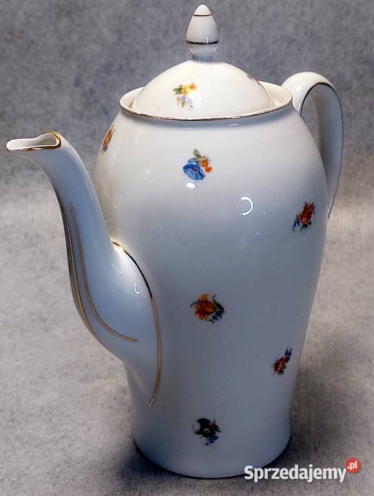 KPM Dzbanek Piękna Biała porcelana Różyczki Toruń